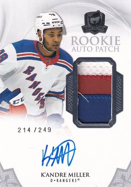 AUTO RC patch karta K´ANDRE MILLER 20-21 UD The CUP Rookie Auto Patch /249